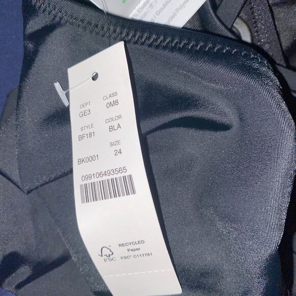 NWT J. Crew Black O-ring V-neck One-Piece Swim Bathing Suit Women's Size 24 - Picture 6 of 8